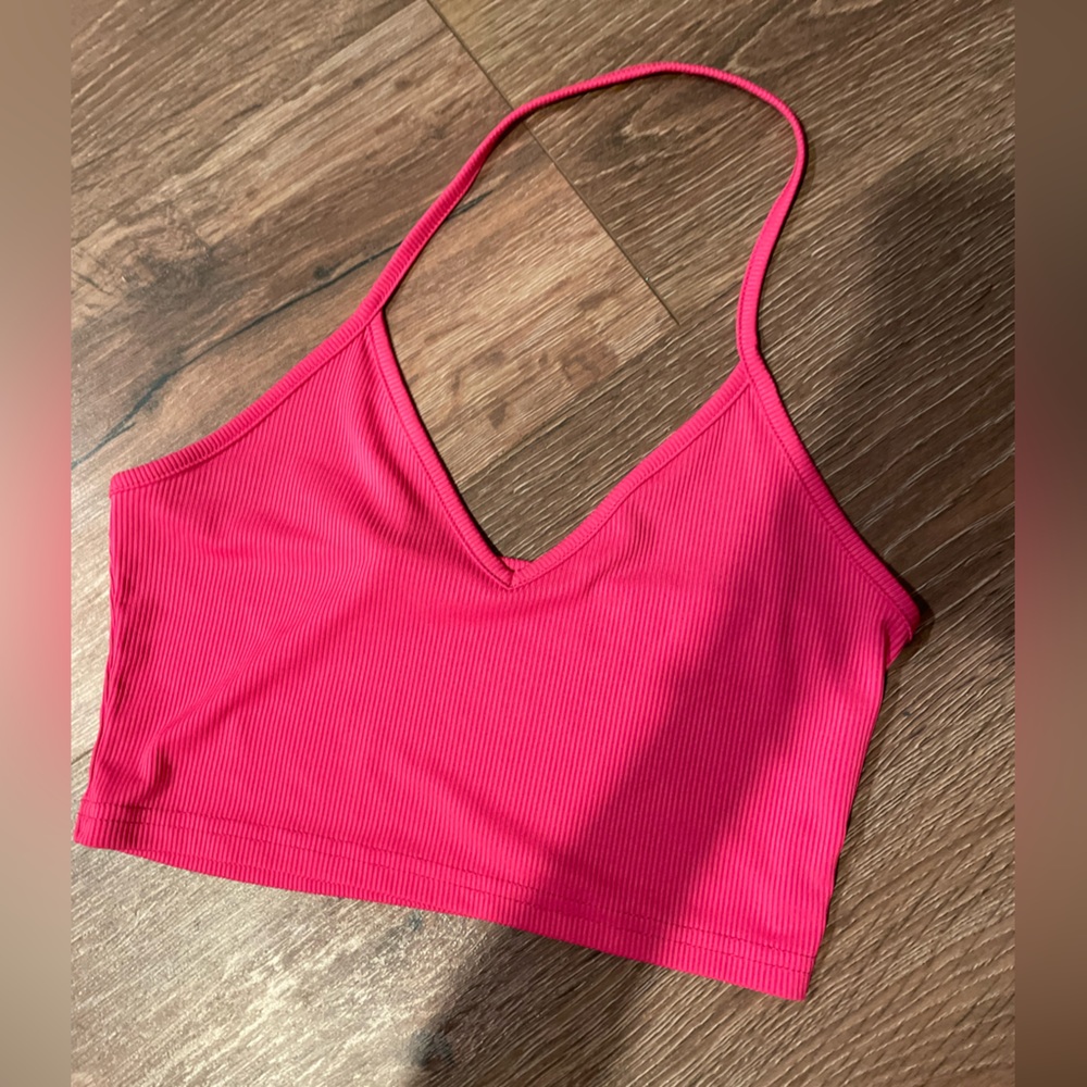 hot pink halter top